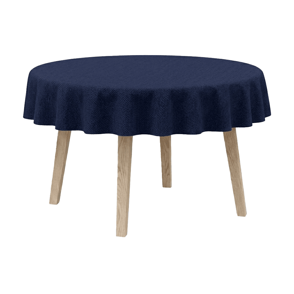 Bild im Vollbild ansehen Runde Tischdecke aus Baumwollmischgewebe