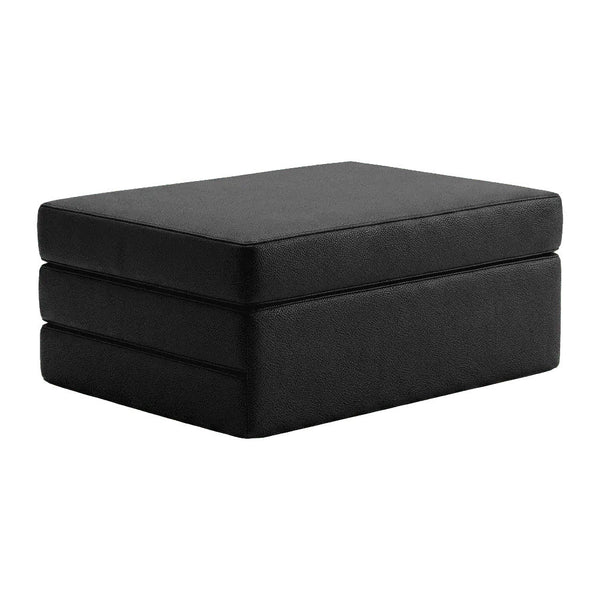 Klappmatratze nach Maß aus Leder - Black - S3003