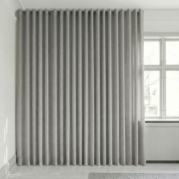 Veloursvorhang nach Maß – Bris - Medium Gray - C2620