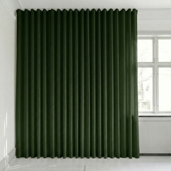 Veloursvorhang nach Maß – Bris - Moss Green - C2610