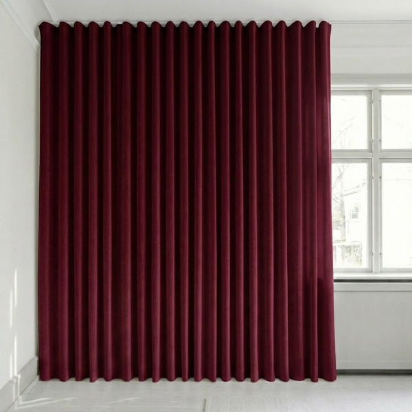 Veloursvorhang nach Maß – Bris - Wine Red - C2641
