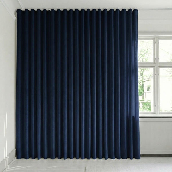 Veloursvorhang nach Maß – Bris - Ink Blue - C2607