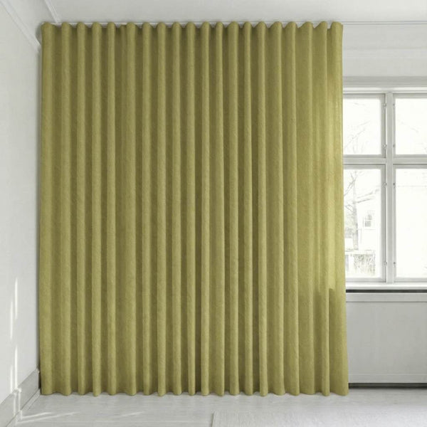 Halbtransparenter Vorhang nach Maß – Rina - Moss Green - C1918