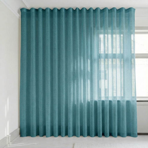 Transparenter Vorhang nach Maß – Suula - Surf Blue - C1509