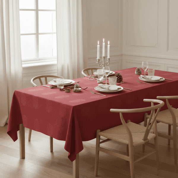 Weihnachtstischdecke aus Damast – H.C. Andersen