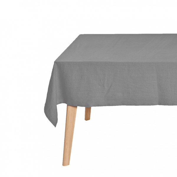 Dunkelgraue Tischdecke aus Bio-Leinen