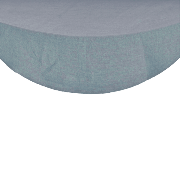 Runde Tischdecke aus Leinen - Lake Blue