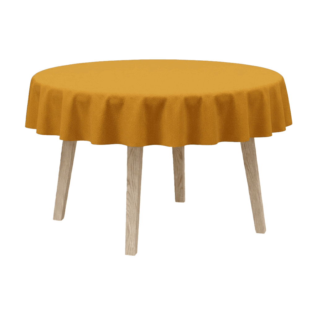 Runde Tischdecke aus Baumwollmischgewebe