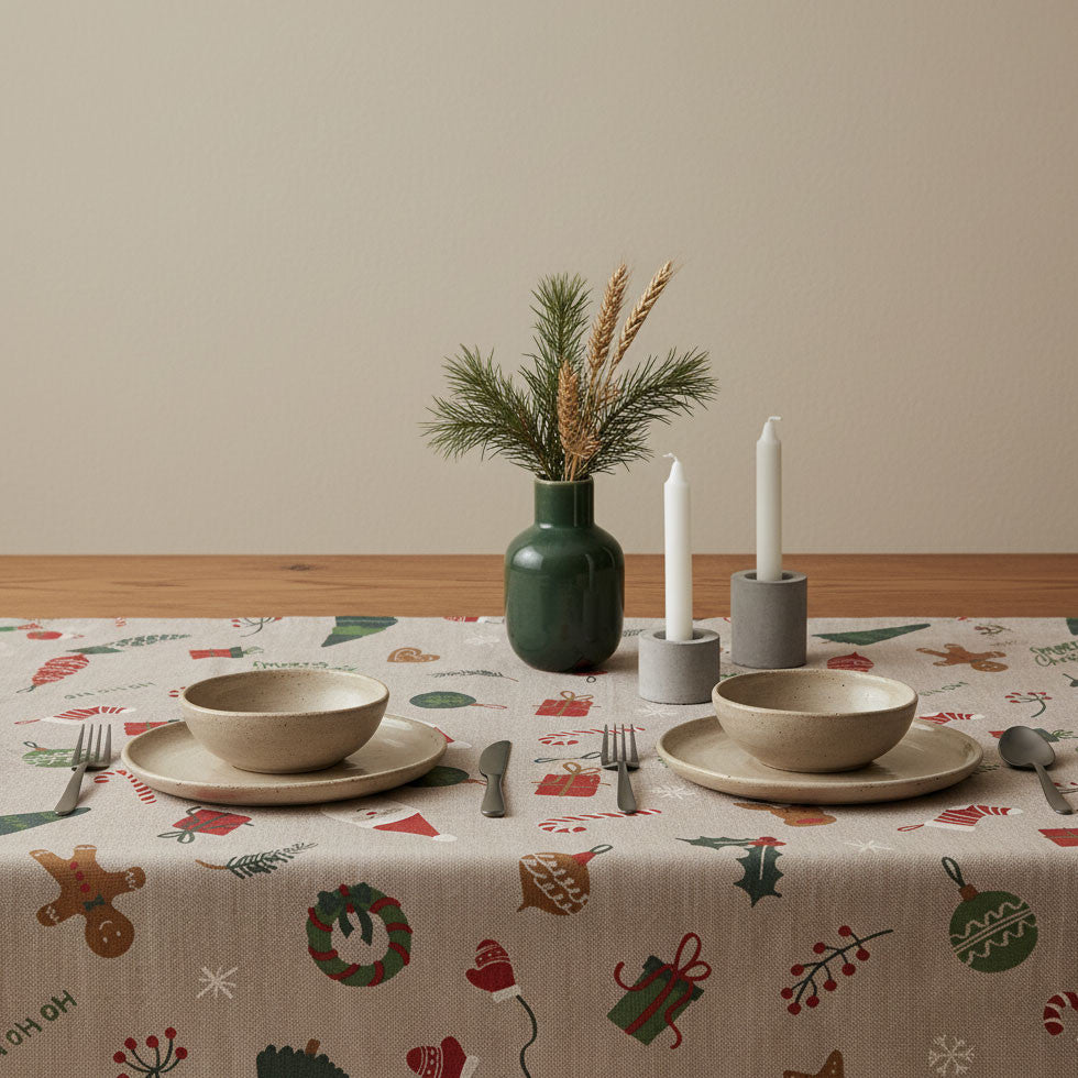 Weihnachtstischdecke mit Motiv