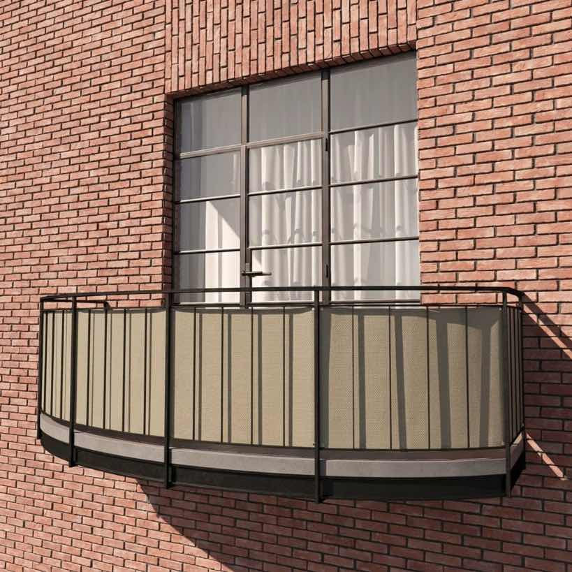 Balkonbespannung aus Sunproof-Olefin