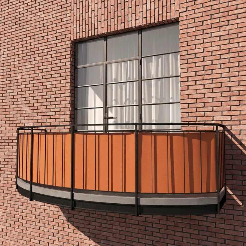 Balkonbespannung aus Sunproof-Olefin
