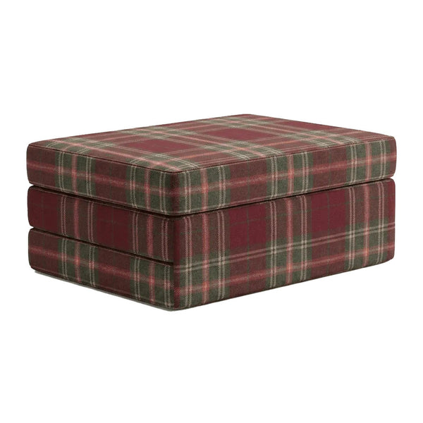Klappmatratze nach Maß aus gemusterter Wolle - Cranberry - S7206