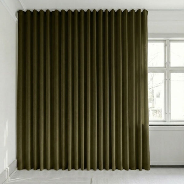 Veloursvorhang nach Maß – Bris - Army Green - C2613