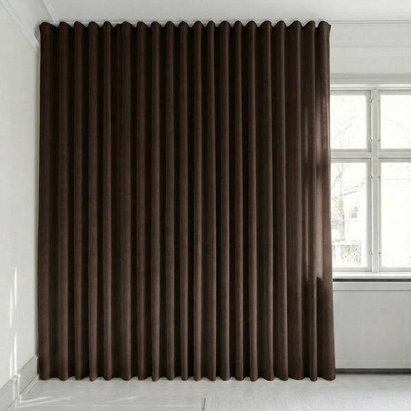 Veloursvorhang nach Maß – Bris - Espresso Brown - C2626