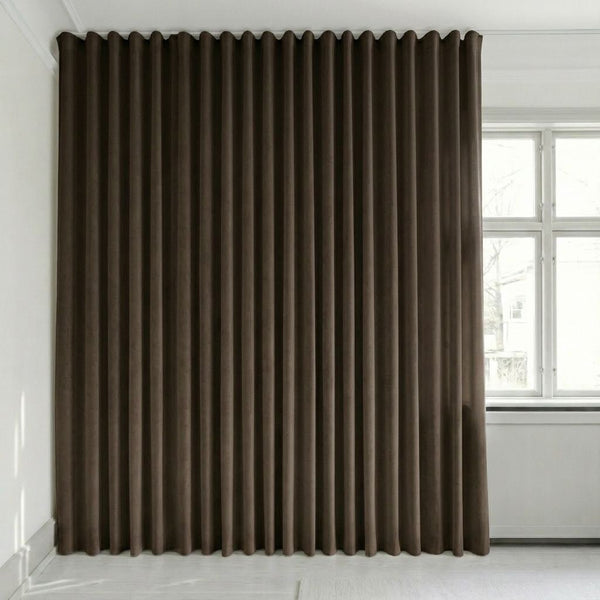 Veloursvorhang nach Maß – Bris - Mocha Brown - C2627