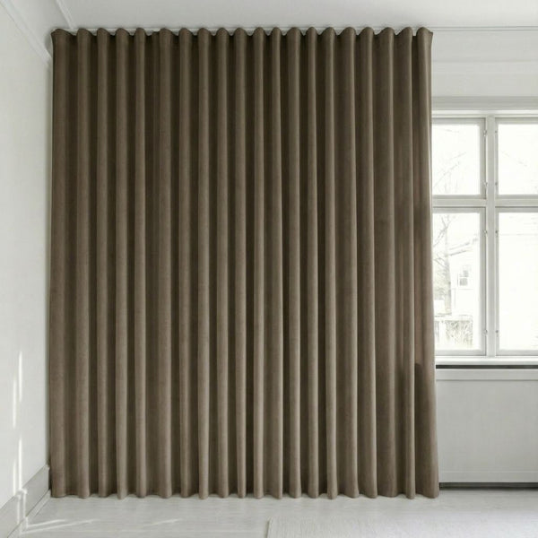 Veloursvorhang nach Maß – Bris - Cocoa Brown - C2628