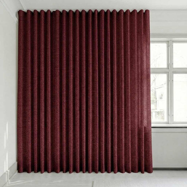 Halbtransparenter Vorhang nach Maß – Disa - Wine Red - C2431