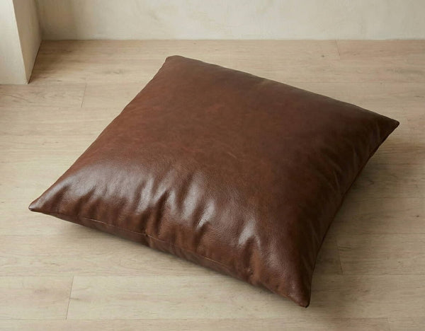 Bodenkissen nach Maß aus Leder - Dark brown - S3001_