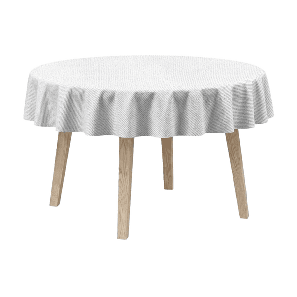 Runde Tischdecke aus Baumwollmischgewebe - White - D1030´