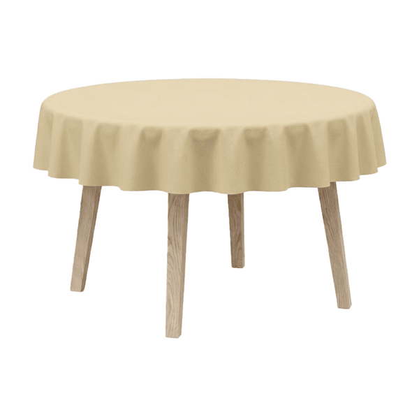 Runde Tischdecke aus Baumwolle - Yellow - D1001¨