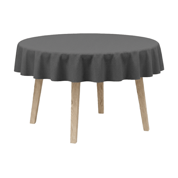 Runde Tischdecke aus Baumwolle - Grey - D1004¨