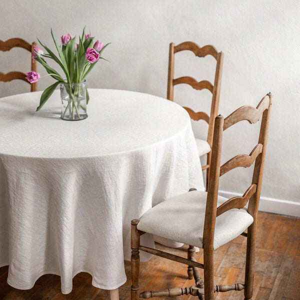 Runde Tischdecke aus Leinen - Klaki