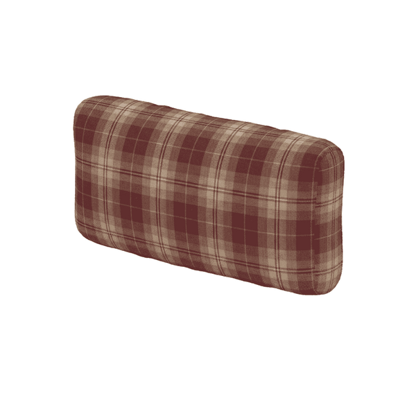 Weiches Rückenkissen nach Maß aus gemusterter Wolle - Mahogany - S7205
