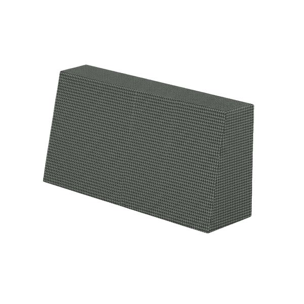 Schräges Rückenkissen nach Maß aus gemusterter Wolle - Meteorite - S7111.
