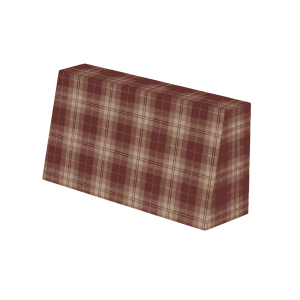 Schräges Rückenkissen nach Maß aus gemusterter Wolle - Mahogany - S7205.