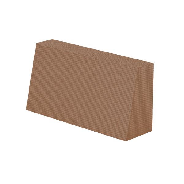 Schräges Rückenkissen nach Maß aus gemusterter Wolle - Apricot Orange - S7104.