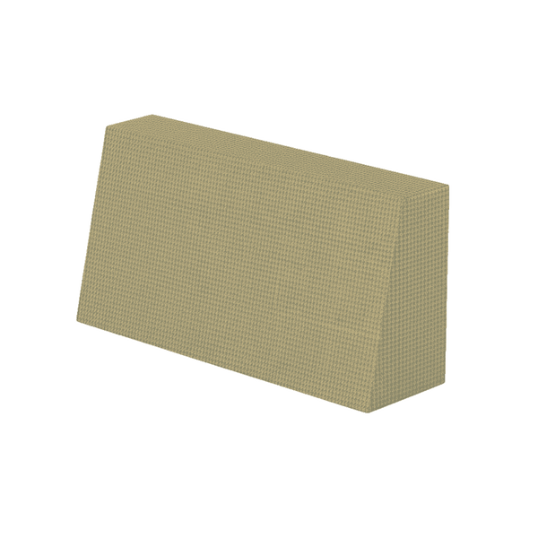 Schräges Rückenkissen nach Maß aus gemusterter Wolle - Oil Yellow - S7103.