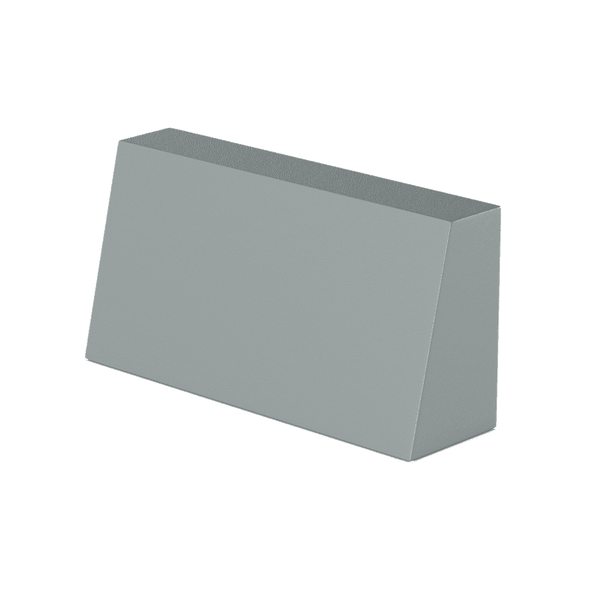 Schräges Rückenkissen nach Maß aus Kunstleder - Aluminium - S3104